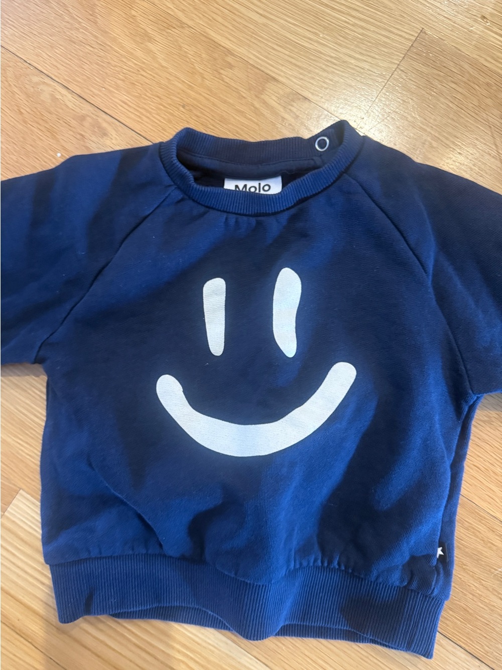 Molo Navy Blue Sweatshirt with White Smiley